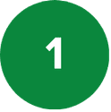 A white number 1 centered inside a solid green circle on a light gray background, representing Georgia Energy Rebates.