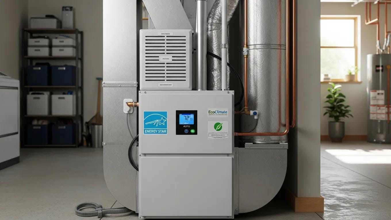 Energy Star-rated HVAC system installed in a well-maintained home